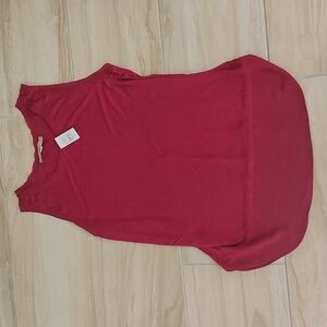 NWT Loft silk hem raspberry shell